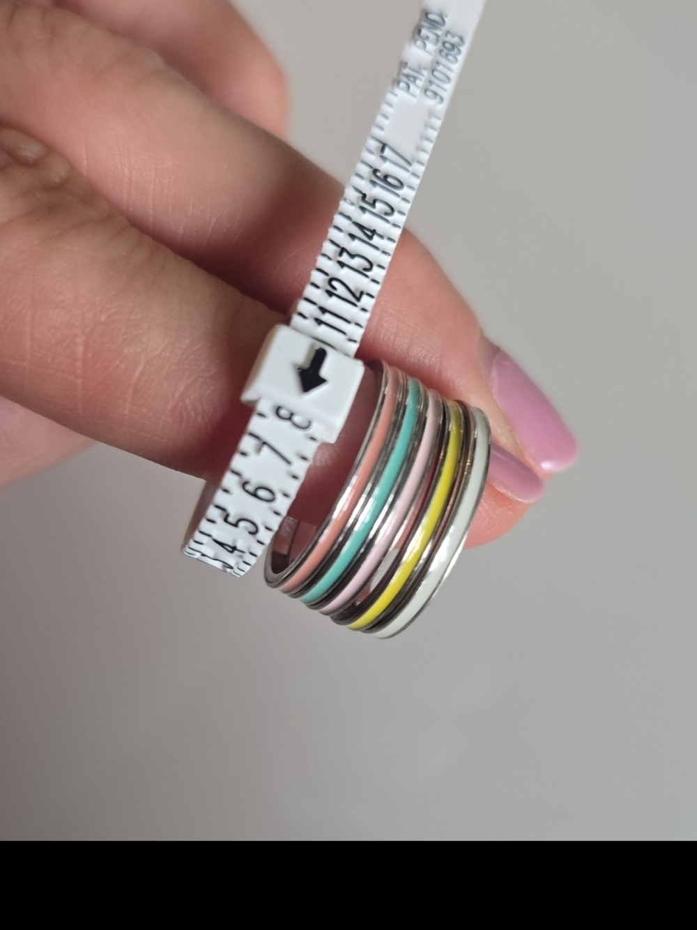 Multi-Color Stacked Enamel Rings - Picture 4 of 4
